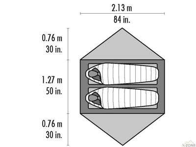 Намет двомісний MSR Hubba Hubba NX, Grey (02750) - фото