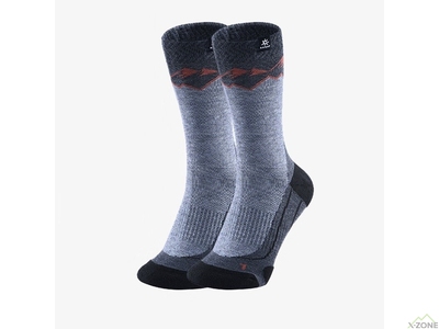 Шкарпетки трекінгові Kailas Woolen Hiking Socks Unisex, Dark Gray - фото