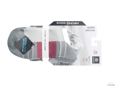 Шкарпетки для трекінга Kailas Low-cut Trekking Socks Women’s (2 пари), Light Gray - фото