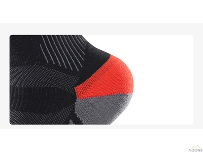 Шкарпетки бігові Kailas Mid-cut Trail Running Socks Men's, Rock Gray - фото