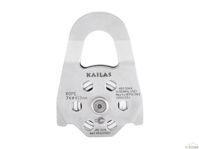 Подвійний блок-ролик Kailas Effy Steel Rescue Large Pulley, Silver (EP103D) - фото