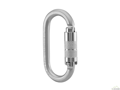 Карабін Kailas Oval Twist Lock Gate Steel Carabiner, Silver (EC102B) - фото