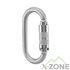 Карабин Kailas Oval Twist Lock Gate Steel Carabiner, Silver (EC102A) - фото