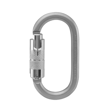 Карабин Kailas Oval Twist Lock Gate Steel Carabiner, Silver (EC102A) - фото