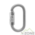 Карабін Kailas Oval Twist Lock Gate Steel Carabiner, Silver (EC102B) - фото