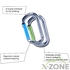 Карабин Kailas Oval Straight Gate Carabiner, Iron Gray/ Sky Blue (KE240001) - фото