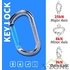 Карабін Kailas Oval Straight Gate Carabiner, Iron Gray/ Sky Blue (KE240001) - фото