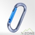 Карабин Kailas Oval Straight Gate Carabiner, Iron Gray/ Sky Blue (KE240001) - фото