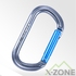 Карабін Kailas Oval Straight Gate Carabiner, Iron Gray/ Sky Blue (KE240001) - фото