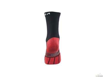 Носки беговые Kailas Mid Cut Trail Running Socks Men's, Black/Halo Red - фото