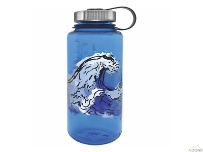 Фляга для воды Nalgene Wide Mouth Elements Bottle 0.95L, Slate with Water - фото