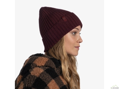 Шапка Buff Merino Wool Knitted Hat Norval, Maroon (BU 124242.632.10.00) - фото