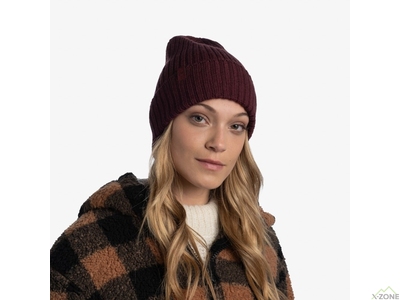 Шапка Buff Merino Wool Knitted Hat Norval, Maroon (BU 124242.632.10.00) - фото