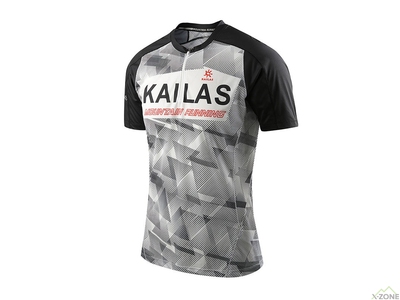 Футболка бігова Kailas Windbreak Trail Running Functional T-shirt Men’s, Bright white/Kailas Black - фото