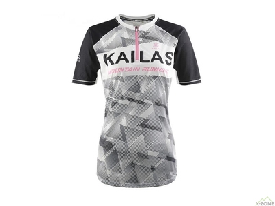 Футболка беговая Kailas Windbreak Trail Running Functional T-shirt Women's, Bright white/Kailas Black - фото