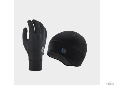Беговой набор шапка+перчатки Kailas Trail Running Set Unisex, Black (KM2368001) - фото