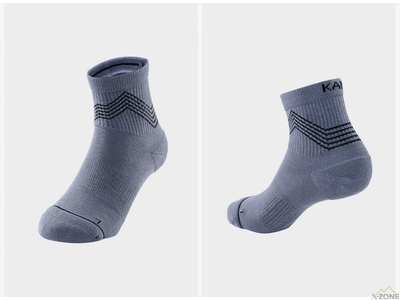 Треккинговые носки Kailas Low Cut Lightweight Trekking Socks Men's (2 Pairs), Black/Rock Gray (KH2302112) - фото