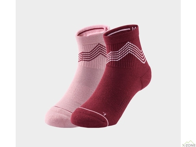 Треккинговые носки Kailas Low Cut Lightweight Trekking Socks Women's (2 Pairs), Mineral Pink/Deep Garnet Red (KH2302212) - фото