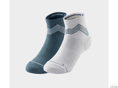 Трекінгові шкарпетки Kailas Low Cut Lightweight Trekking Socks Women's (2 Pairs), Greenish Gray/Pelican (KH2302212) - фото