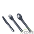 Ложка, виделка, ніж Lifeventure Ellipse Cutlery, Graphite (75013) - фото