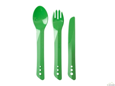 Ложка, виделка, ніж Lifeventure Ellipse Cutlery, Green (75012) - фото