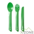 Ложка, вилка, нож Lifeventure Ellipse Cutlery, Green (75012) - фото