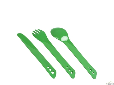 Ложка, виделка, ніж Lifeventure Ellipse Cutlery, Green (75012) - фото