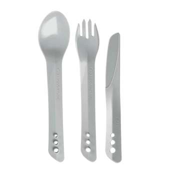 Ложка, виделка, ніж Lifeventure Ellipse Cutlery, Light Grey (75018) - фото