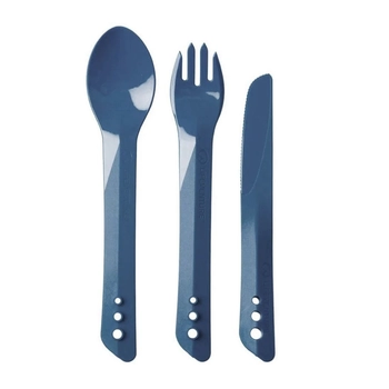 Ложка, виделка, ніж Lifeventure Ellipse Cutlery, Navy Blue (75017) - фото