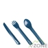 Ложка, виделка, ніж Lifeventure Ellipse Cutlery, Navy Blue (75017) - фото