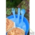 Ложка, виделка, ніж Lifeventure Ellipse Cutlery, Navy Blue (75017) - фото