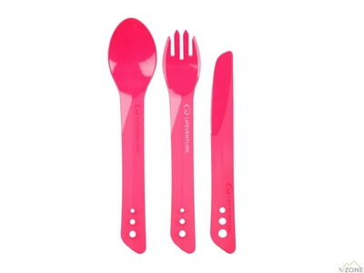 Ложка, виделка, ніж Lifeventure Ellipse Cutlery, Pink (75016) - фото