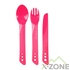 Ложка, виделка, ніж Lifeventure Ellipse Cutlery, Pink (75016) - фото