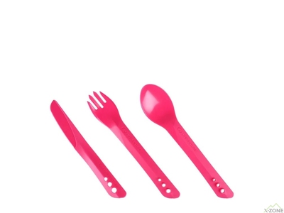 Ложка, виделка, ніж Lifeventure Ellipse Cutlery, Pink (75016) - фото