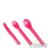 Ложка, виделка, ніж Lifeventure Ellipse Cutlery, Pink (75016) - фото