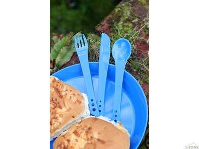 Ложка, виделка, ніж Lifeventure Ellipse Cutlery, Teal (75015) - фото