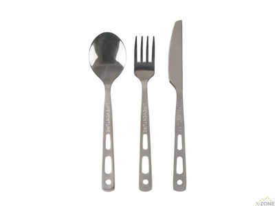 Виделка, ложка, ніж Lifeventure Camping Cutlery Set (9670) - фото