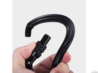 Карабин Kailas Blaze Sg Screw Gate Carabiner, Black (EC201) - фото