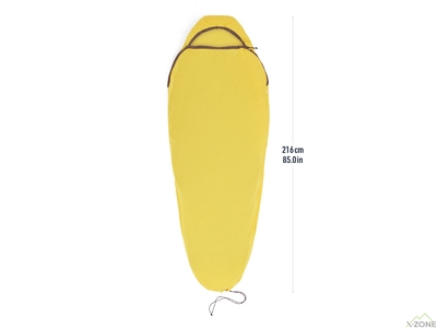 Вкладиш в спальник Sea to Summit Reactor Sleeping Bag Liner 216 см, Sulfur Yellow (STS ASL031061-190906) - фото