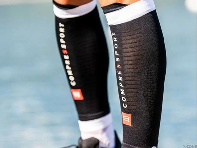 Гетры компрессионные Compressport R2 3.0, Black/White (SU00047B) - фото