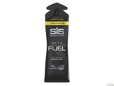 Энергетический гель с ноотропами SIS Beta Fuel + Nootropics Gel (Лимон + Лайм) 60 мл - фото