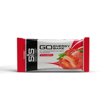 Печиво з-начинкою SIS Go Energy Bake 50 г, Strawberry - фото