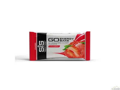 Печиво з-начинкою SIS Go Energy Bake 50 г, Strawberry - фото