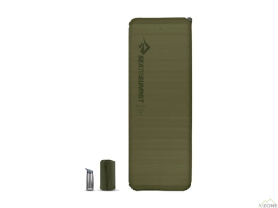 Коврик самонадувающийся Sea to Summit Self Inflating Camp Plus Mat 75mm Rectangular Regular Wide, Moss (STS AMSICAPLRRW) - фото