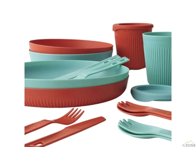 Набор посуды Sea to Summit Passage Dinnerware Set, 2P, 14 Piece, Spicy Orange/Aqua Sea Blue (STS ACK037051-122123) - фото