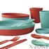 Набір посуду Sea to Summit Passage Dinnerware Set 2P, 14 Piece, Spicy Orange/Aqua Sea Blue (STS ACK037051-122123) - фото