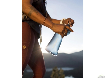 Бутылка-фильтр для воды LifeStraw Peak Squeeze, 650 мл, Dark Mountain Gray (LSW LSPSFMLGRWW) - фото