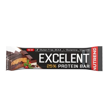 Батончик протеїновий Nutrend Excelent Protein Bar Double (Шоколад + Нуга + Журавлина) 85 г - фото