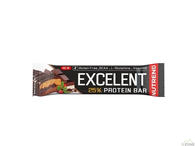 Батончик протеиновый Nutrend Excelent Protein Bar Double (Шоколад + Нуга + Клюква) 85 г - фото