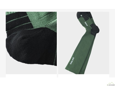 Носки беговые Kailas High-cut Trail Running Socks Women's, Black (KH2402213) - фото